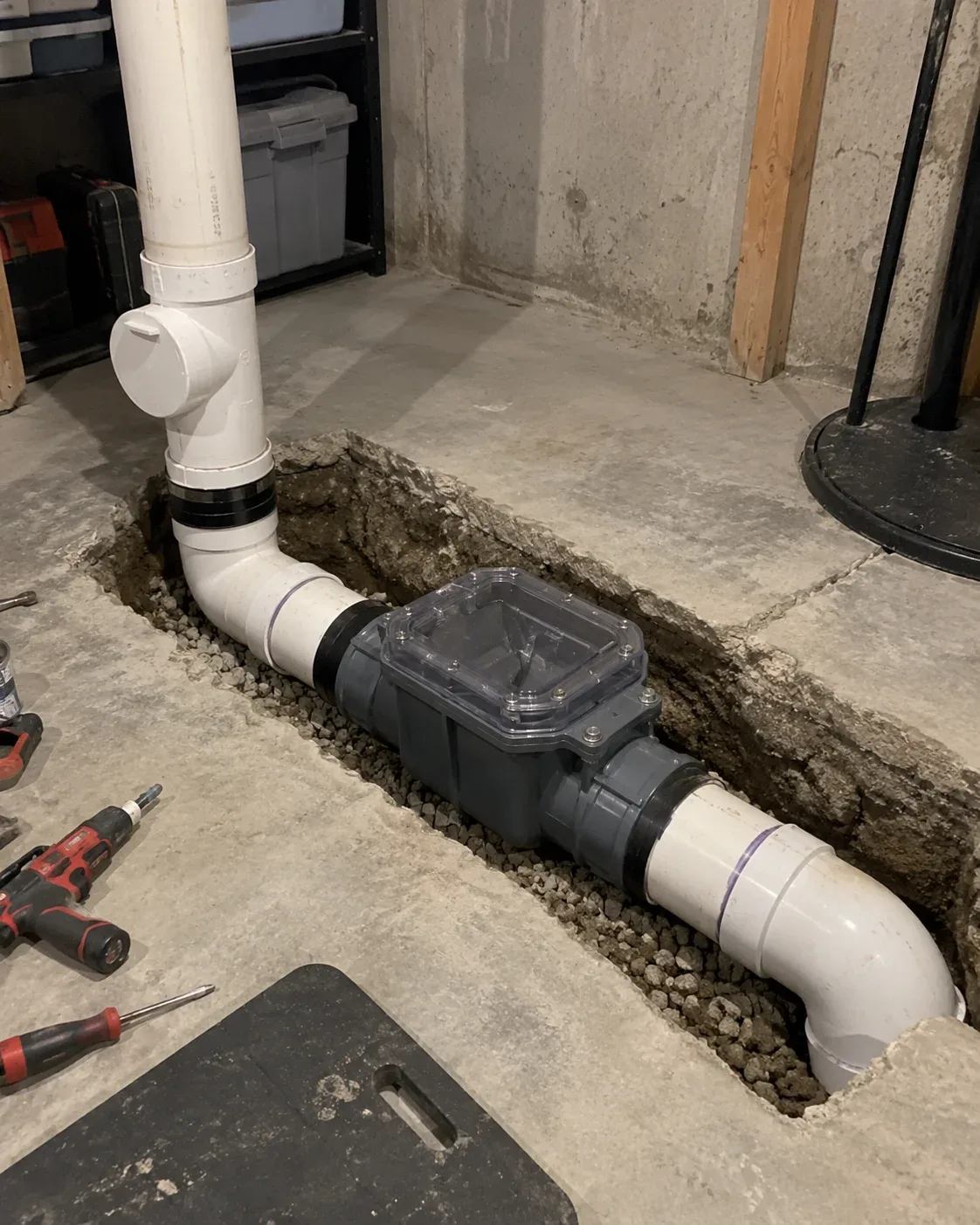 backwater valve installation