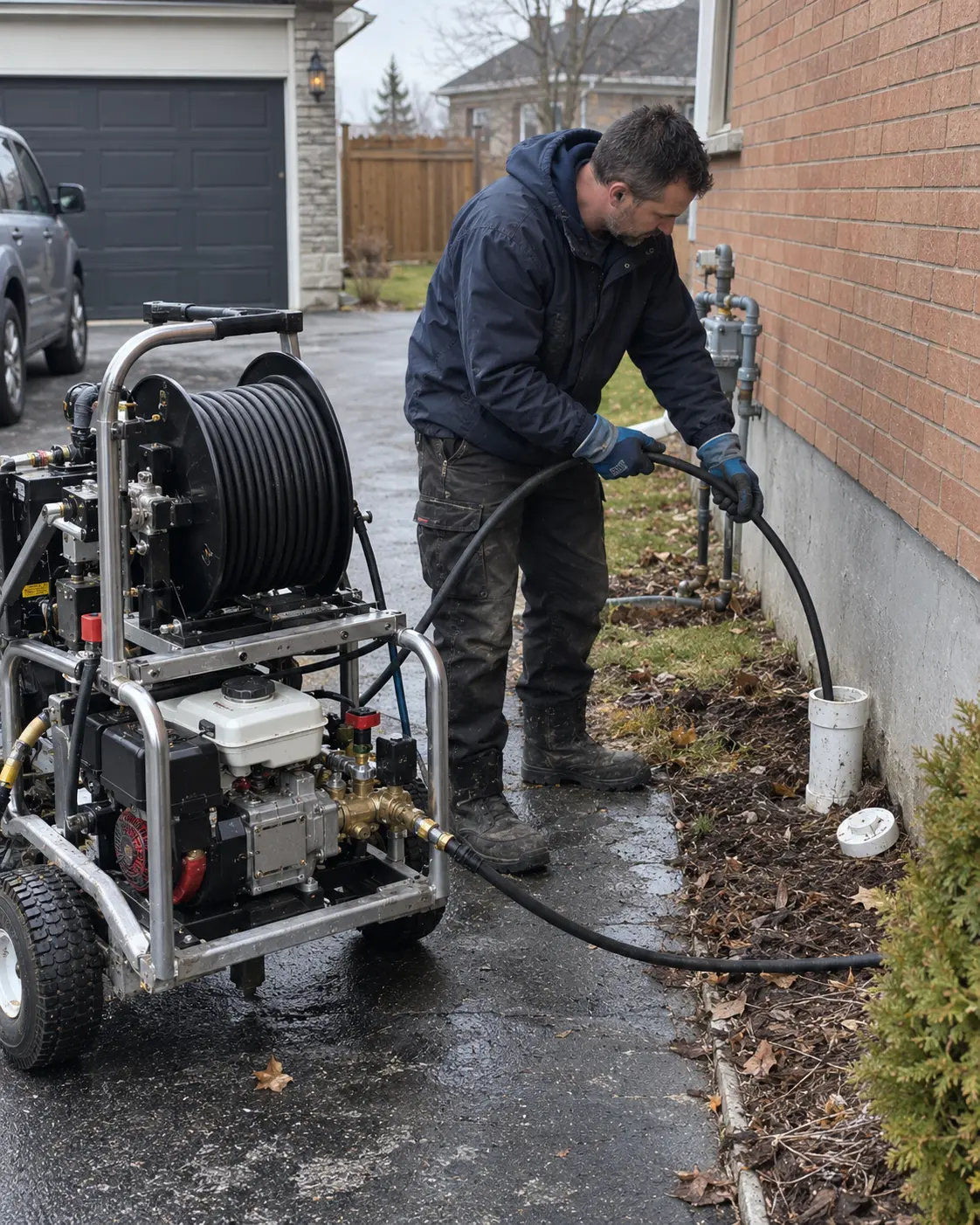 hydro jetting drain and sewer line cleaning