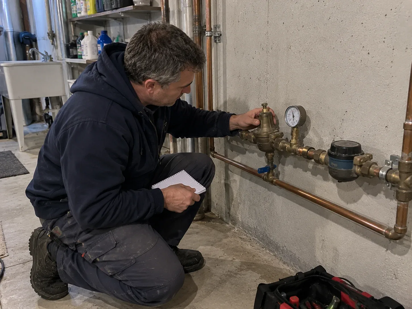 emergency plumber in Ottawa fixing a burst pipe