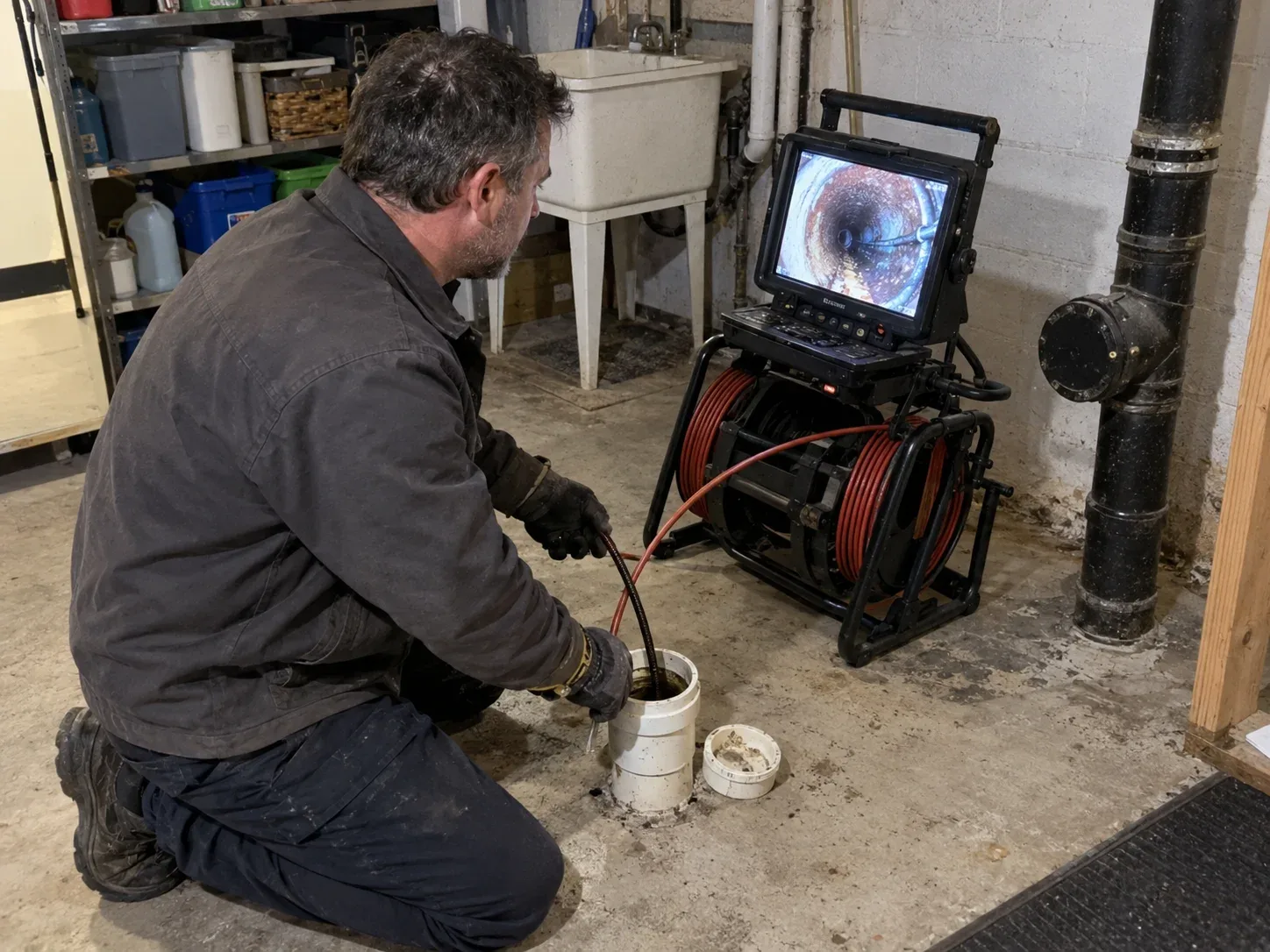 Ottawa drain cleaning plumber at work